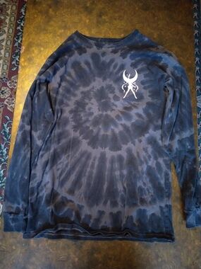 Sailor Moon Tie-Dye Long Sleeve Shirt - Black Grey